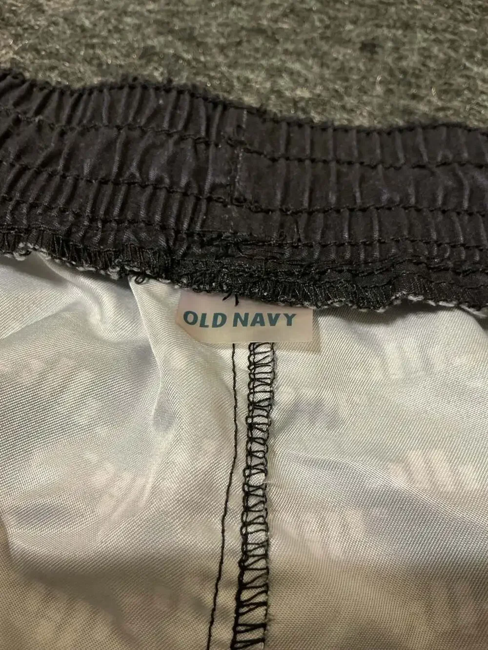 Old Navy Black and White Geometric Pattern Swim Shorts